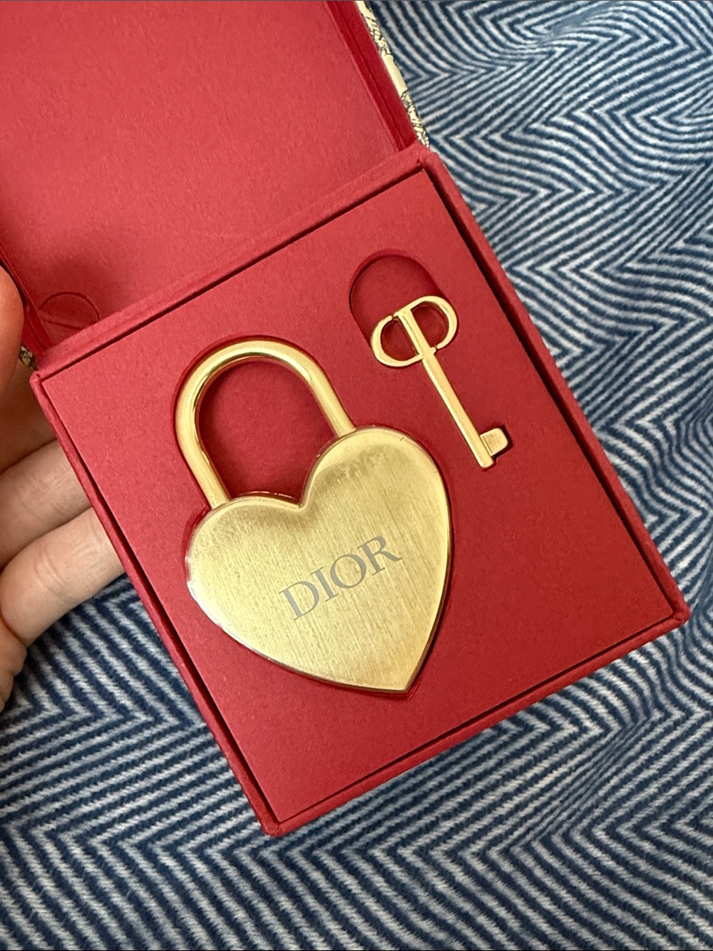 Dior Gold Heart Lock and Key Set new in box lock and key set! Exclusive VIP gift